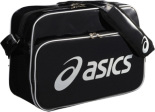 【ASICS/アシックス】 エナメルショルダーバッグL ブラックxホワイト ユニセックス アシックス